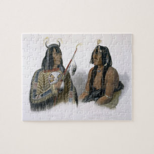 Noapeh, an Assiniboin Indian and Psihdja-Sahpa, a Jigsaw Puzzle
