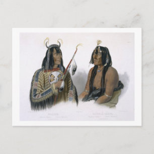 Noapeh, an Assiniboin Indian and Psihdja-Sahpa, a Postcard