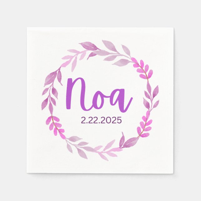 Noa's cockatil napkin (Front)