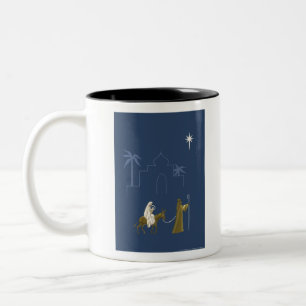 NOB161 Mary and Joseph.tif Two-Tone Coffee Mug