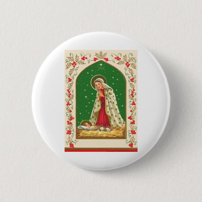 NOB165 Mary and Baby Jesus.tif 6 Cm Round Badge (Front)