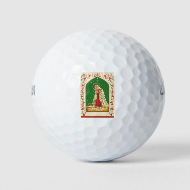 NOB165 Mary and Baby Jesus.tif Golf Balls (Front)