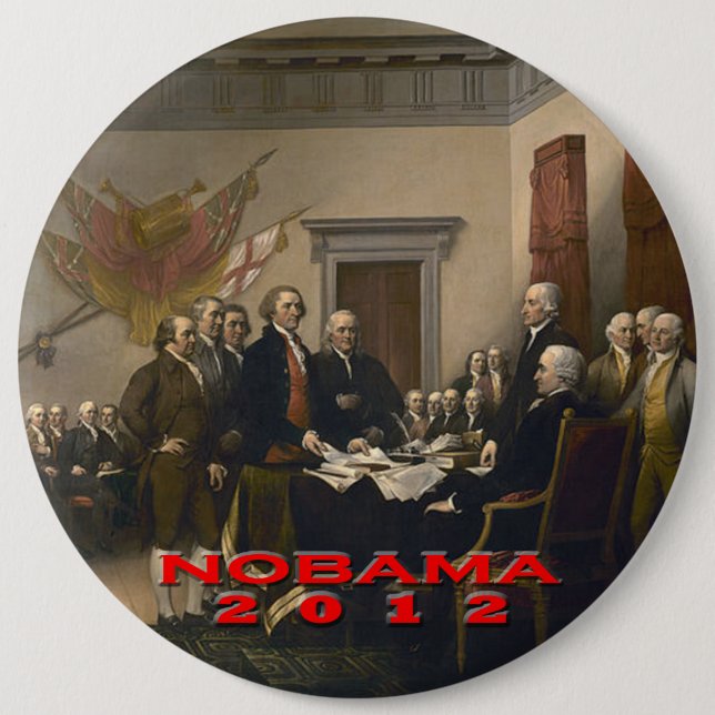 Nobama 2012 6 cm round badge (Front)
