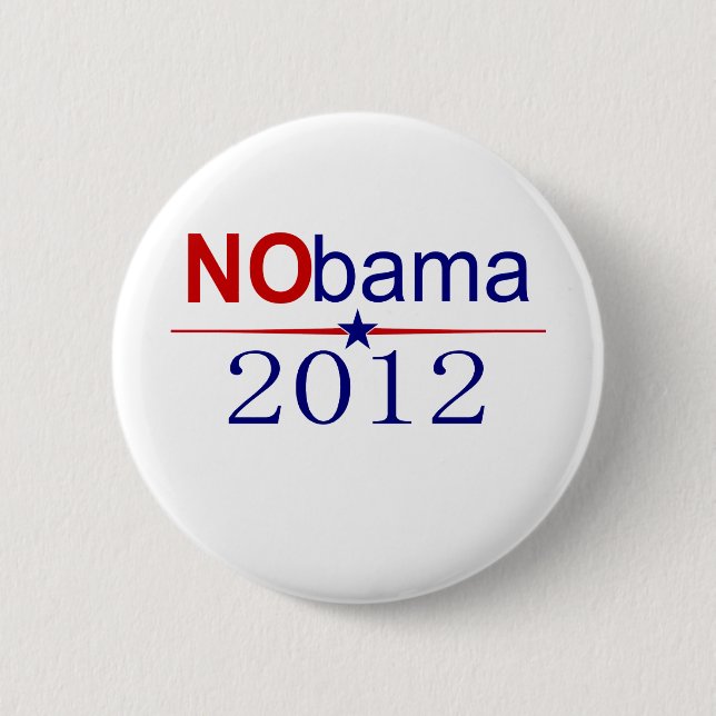 NObama 2012 election 6 Cm Round Badge (Front)