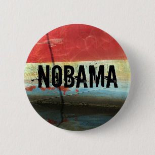 NOBAMA 6 CM ROUND BADGE