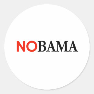 NOBAMA / ANTI-OBAMA - Customised Classic Round Sticker
