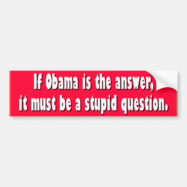 NOBAMA BUMPER STICKER (Front)