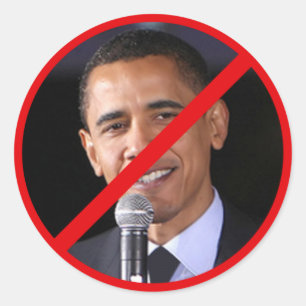 NOBAMA CLASSIC ROUND STICKER