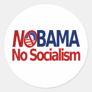 NOBAMA no socialism Classic Round Sticker