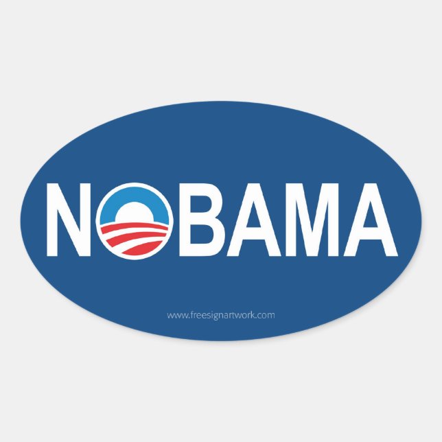 NOBAMA OVAL STICKER (Front)