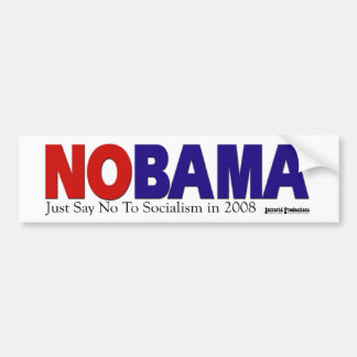NOBAMA red and blue - Bumper Sticker Long