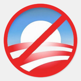 Nobama sign classic round sticker