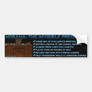 NOBAMA: The Invisible President Bumper Sticker