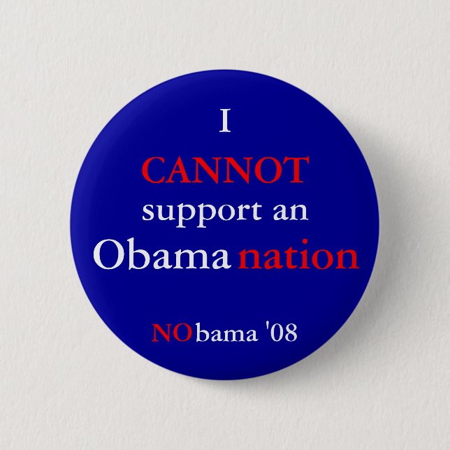 NObamaNation 6 Cm Round Badge (Front)