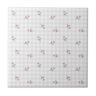 Nobara Check Gray Ceramic Tile