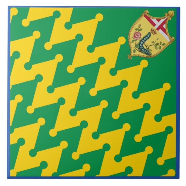Nobile Contrada del Bruco (Caterpillar) Palio Ceramic Tile (Front)