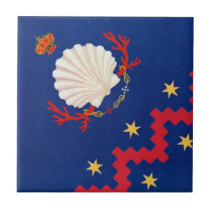 Nobile Contrada del Nicchio (Seashell) Palio Ceramic Tile