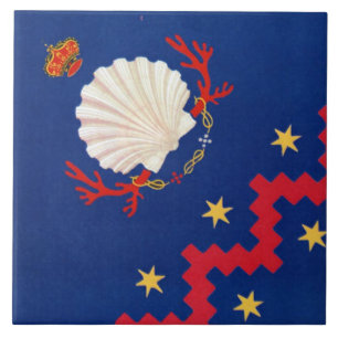 Nobile Contrada del Nicchio (Seashell) Palio Ceramic Tile