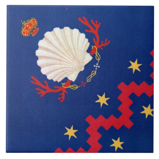 Nobile Contrada del Nicchio (Seashell) Palio Ceramic Tile (Front)