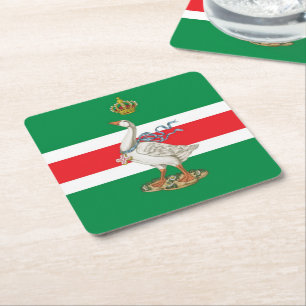 Nobile Contrada dell' Oca (Goose) Palio Square Paper Coaster