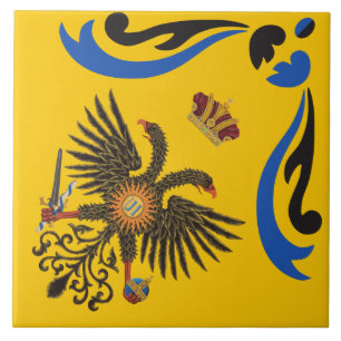 Nobile Contrada dell'Aquila Palio di Siena (Eagle) Ceramic Tile
