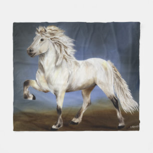Nobility Icelandic horse Fleece Blanket