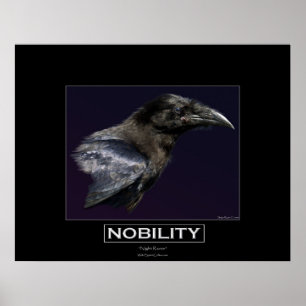 NOBILITY Motivational Raven Portait Poster