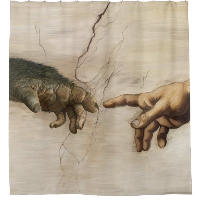 Noble Beasts - Creation of Apekind Shower Curtain (Front)