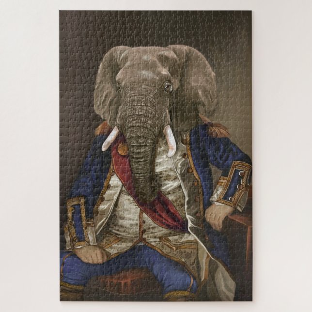 Noble Beasts - Dandy Elephant Poster Jigsaw Puzzle (Vertical)