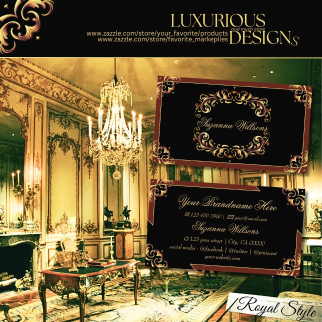 Noble Black Brown Gold Impressive and Luxurious Business Card (Creator Uploaded)