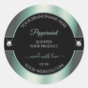 Noble Black Icy Teal Shiny Brilliant Product Label