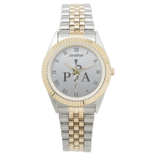 Noble Black Medical Asclepius Physician Assistant Watch (Front)