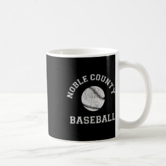 Noble County Baseball Distressed Retro Clic  Coffee Mug