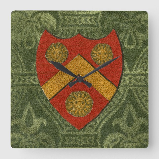 Noble Crest V Square Wall Clock (Front)