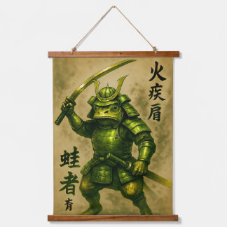 Noble Frog Samurai Hanging Tapestry