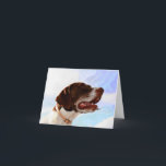 Noble german shorthaired pointer note cards<br><div class="desc">Painting of a noble german shorthaired pointer waiting eagerly for his master's return, on a customisable, all-occasion note card. Add your own message on the front or inside. Combine with our pointer envelopes, stickers and postage stamps to create a coordinated stationery set as a gift, or to impress your correspondents!...</div>