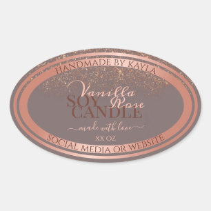 Noble Grey Product Packaging Labels Rose Gold
