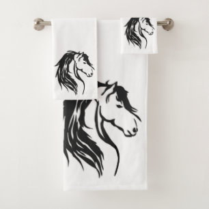 Noble Horse Head Bath Towel Set
