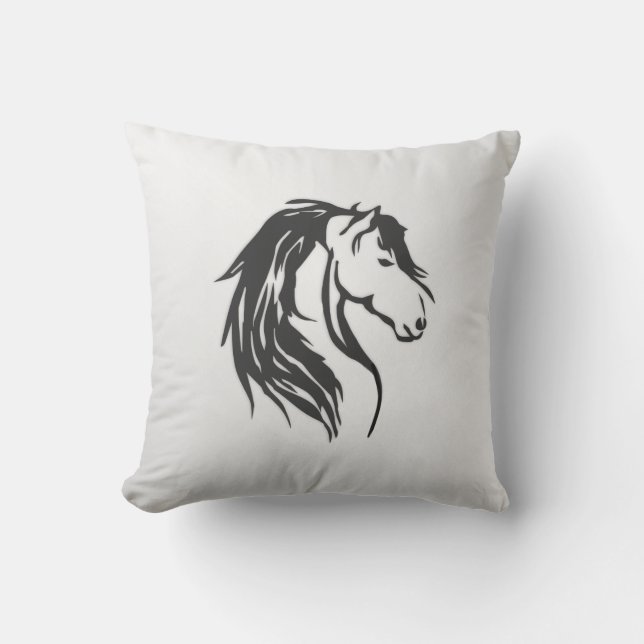 Noble Horse Head Cushion (Front)