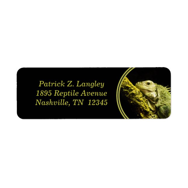 Noble Iguana Return Address Labels (Front)