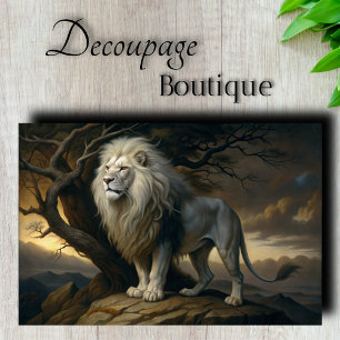 Noble Lion Decoupage Tissue Paper
