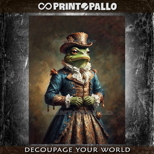 Noble mylady The Frog in legant victorian dress Tissue Paper (Creator Uploaded)