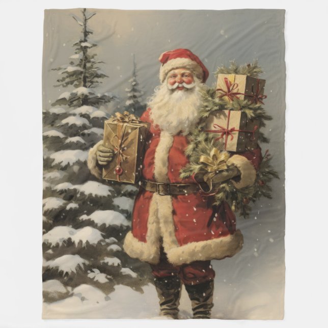 Noble Nostalgia Elegant Christmas Blanket  (Front)