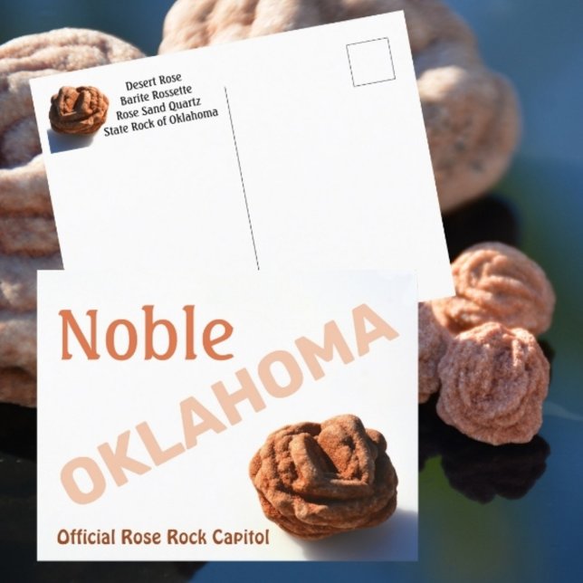 Noble Oklahoma Rose Rock Capitol Photographic Postcard (Creator Uploaded)