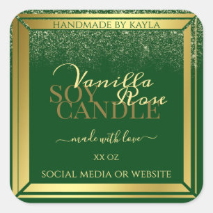 Noble Product Packaging Labels Dark Green and Gold