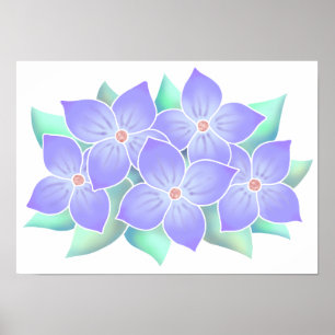 Noble purple flower. poster