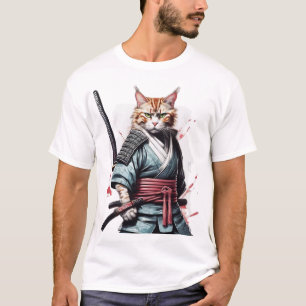 Noble Samurai Cat T-Shirt