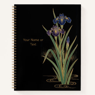 Noble Shoubu: The Maki-e Style Iris & Gold Notebook