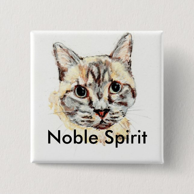 Noble Spirit cat button (Front)