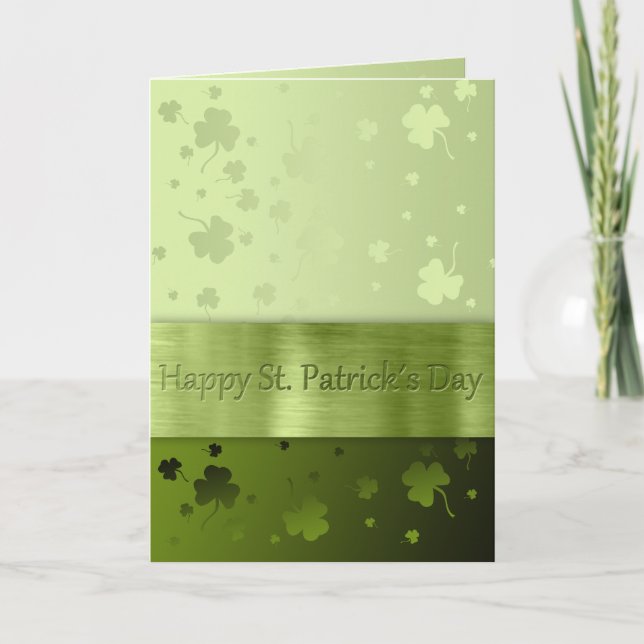 Noble St. Patrick's Day Shamrocks - Greeting Card (Front)
